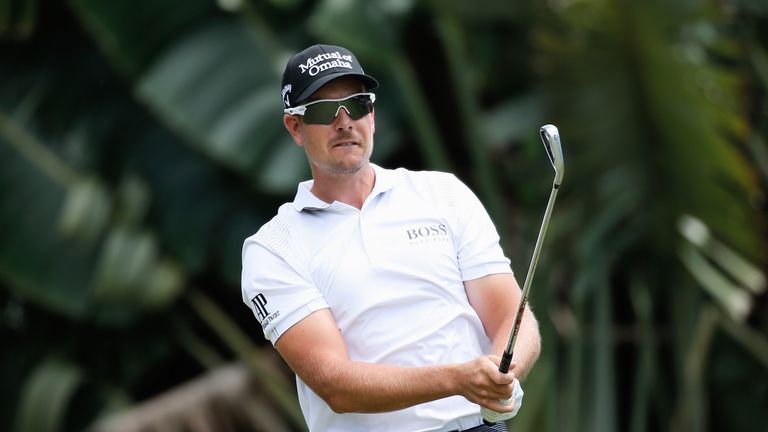 Henrik Stenson of Sweden hits his tee shot on the 13th during the second round of the World Golf Championships-Cadillac Championship