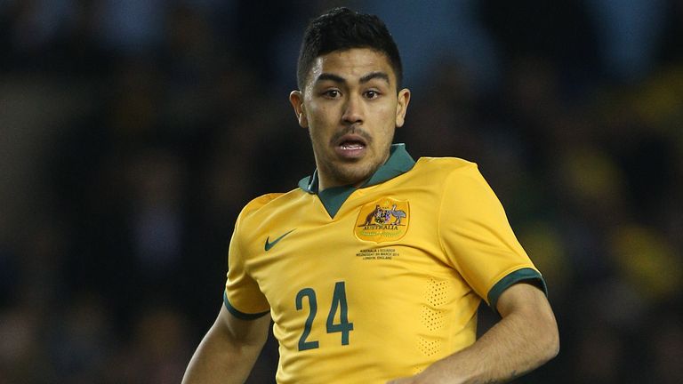 Massimo Luongo of Australia during the International Friendly match between Australia and Ecuador at The Den