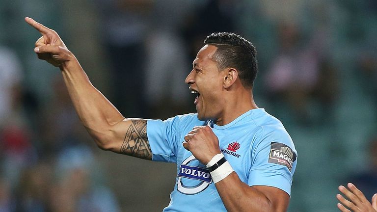 Israel Folau: Made a flying return from injury as he scored with just 28 seconds played