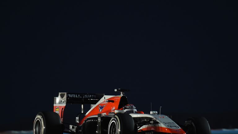 Jules Bianchi in action under the lights