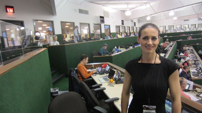 Kirsty in the media building                           