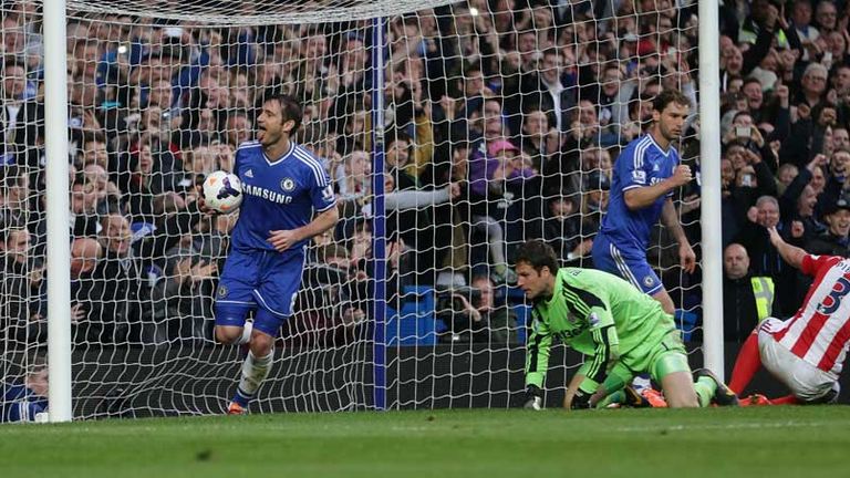 Frank Lampard: On target against Stoke