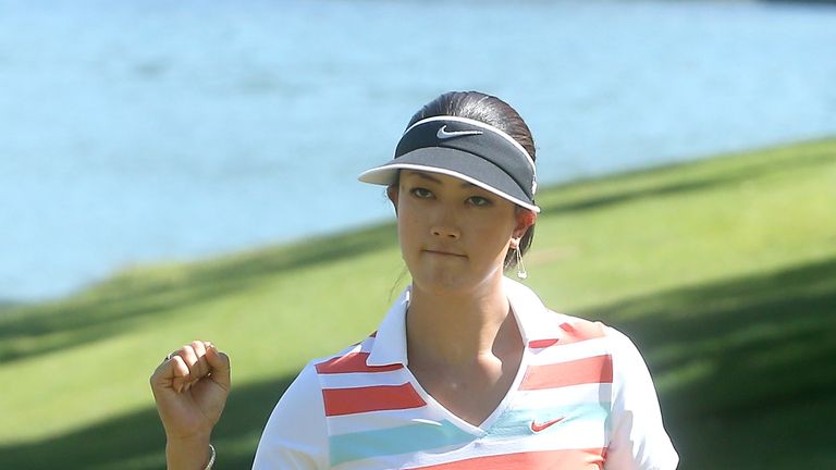 Michelle Wie during the third round of the Kraft Nabisco Championship