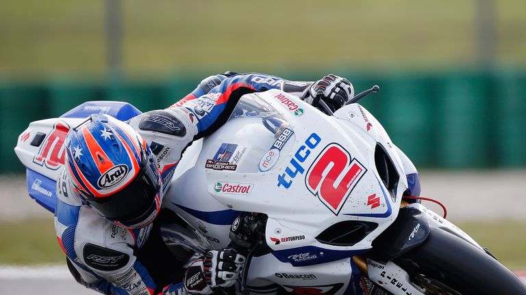 ASSEN, NETHERLANDS - SEPTEMBER 22:  Josh Brookes of Australia on the Tyco Suzuki competes in the MCE British Superbike Championship Race 1 at TT Circuit As