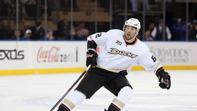 Patrick Maroon #62 of the Anaheim Ducks skates against the New York Rangers at Madison Square Garden on November 4, 2013 
