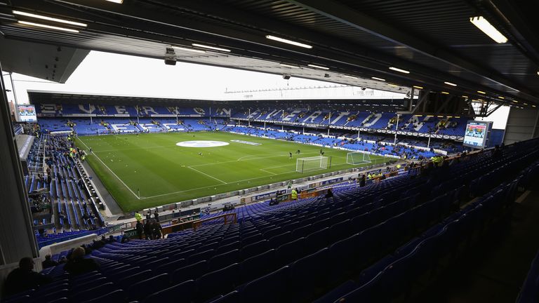 LIVERPOOL, ENGLAND - MARCH 15, 2014:  General View prior to the Barclays Premier League match between Everton and Cardiff City at Goodison Park
