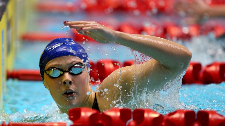 Siobhan-Marie O'Connor competes in the Women's 200m Freestyle heats on day one of the British Gas Swimming Championships 2014