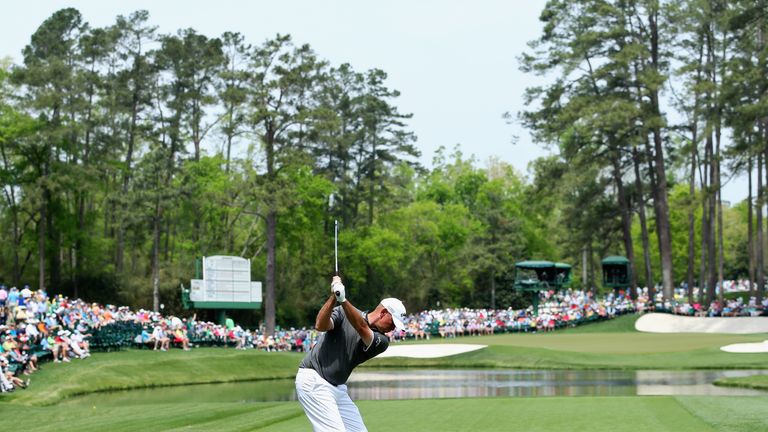 AUGUSTA, GA - APRIL 11:  Thomas Bjorn of Denmark hits his tee shot on the 16th hole during the second round of the 2014 Masters Tournament at Augusta Natio