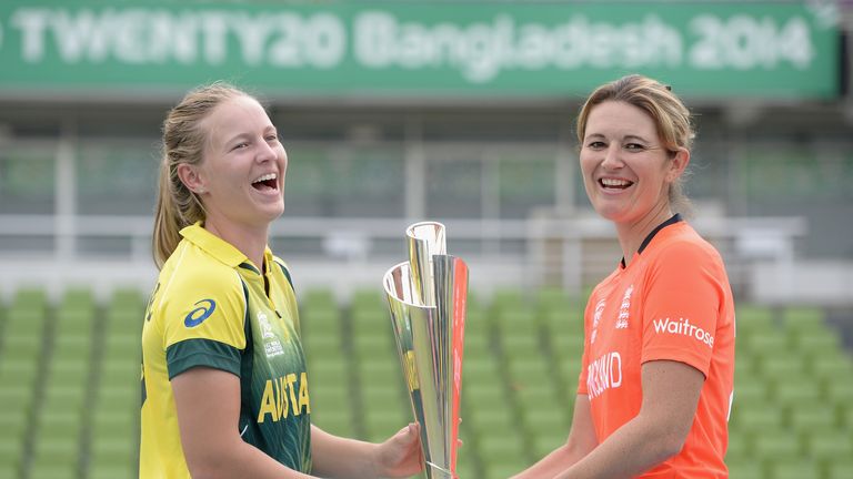 Meg Lanning and Charlotte Edwards enjoy a pre-final joke