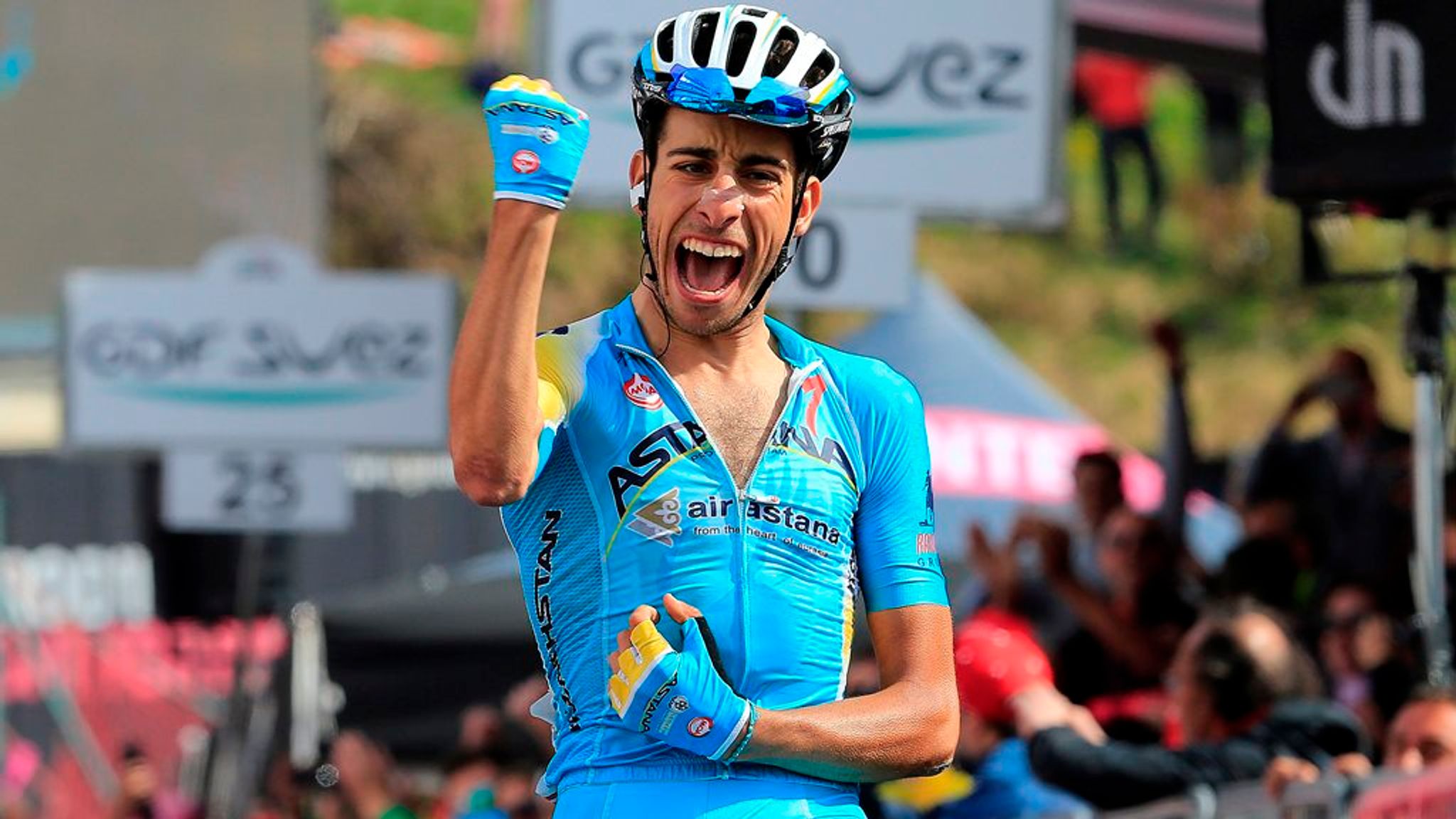 Giro d'Italia: Fabio Aru wins stage 15 summit finish as Rigoberto Uran ...