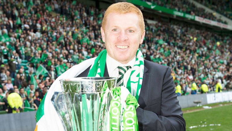Neil Lennon: Celtic boss has won the Scottish title for the third successive season
