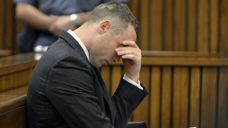 Oscar Pistorius during his trial.