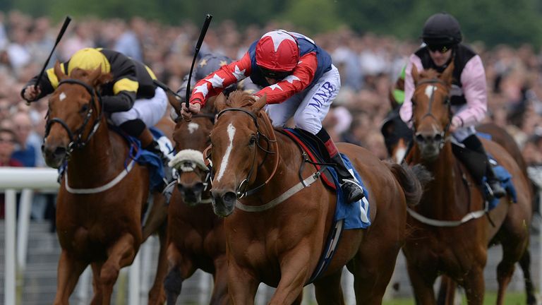 Dutch Rose ridden by Luke Morris wins The One Communications Stakes at York