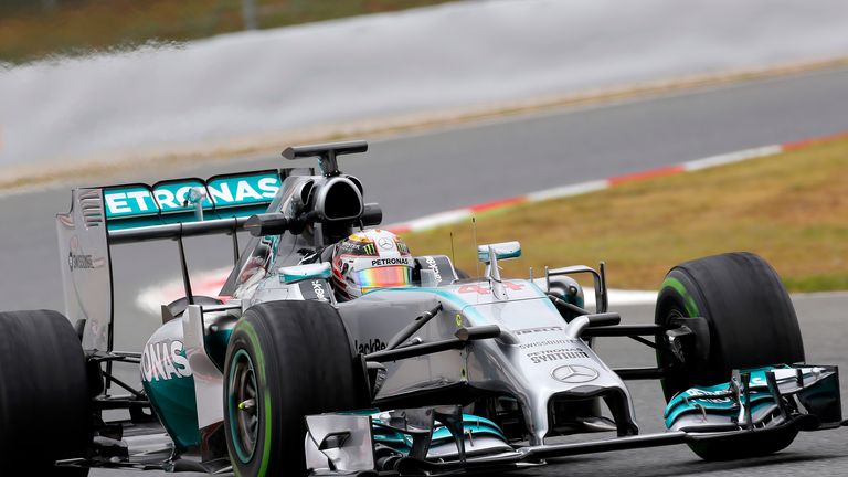 Lewis Hamilton on track