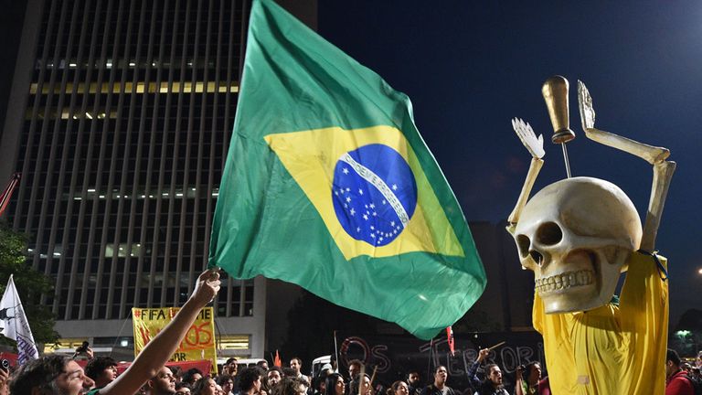 There was continued unrest on the streets of Brazil