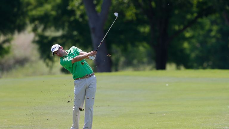 Brendon Todd plays a shot during the Final Round of the HP Byron Nelson Championship