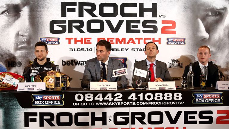 (from L-R) Carl Froch, Eddie Hearn, Adam Smith and George Groves