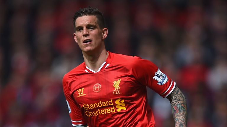 Daniel Agger Liverpool in action against Newcastle