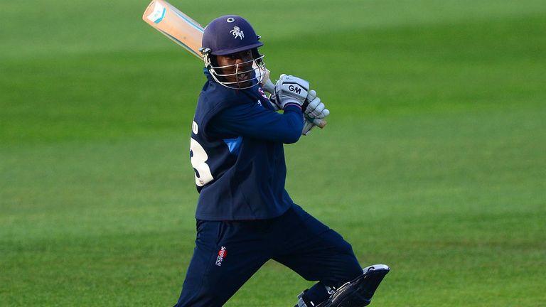 Daniel Bell-Drummond of Kent bats during the Natwest t20 Blast match between Somerset and Kent at The County Ground on May 23, 2014 in Taunton