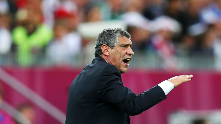 GDANSK, POLAND - JUNE 22: Head Coach Fernando Santos of Greece gives instructions during the UEFA EURO 2012 quarter final match between Germany and Greece 