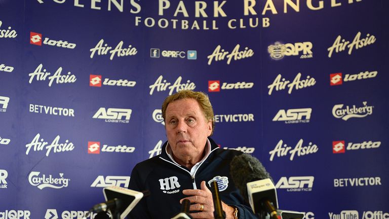 HARLINGTON, ENGLAND - MAY 22:  Harry Redknapp, Manager of Queens Park Rangers talks to the media during a Queens Park Rangers press conference on May 22, 2