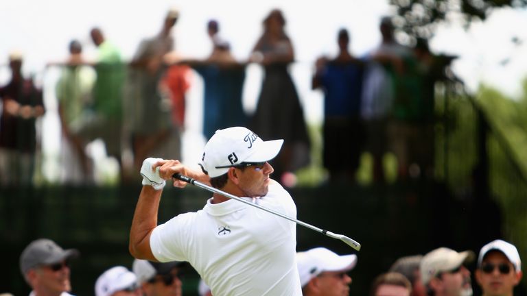 Adam Scott is just two shots off the pace in Texas following a bogey-free third round