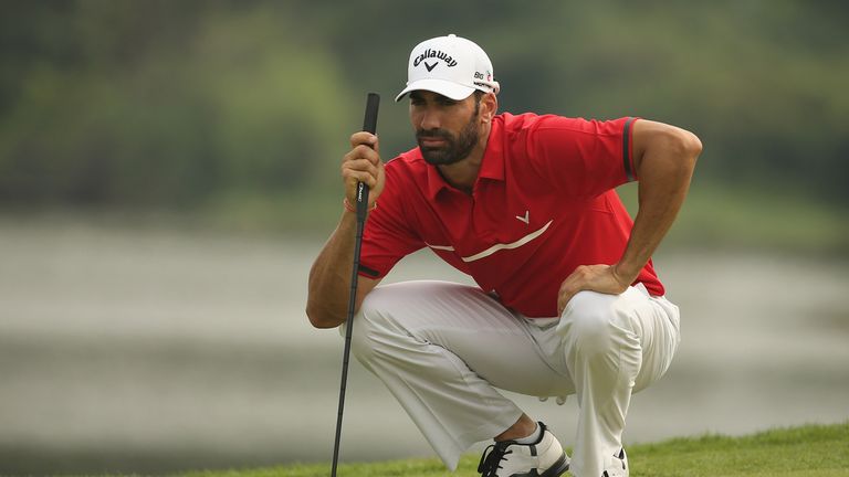 Alvaro Quiros of Spain during the final round of the 2014 Volvo China Open at Genzon Golf Club