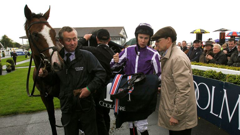 Son Joseph then talks him through the race