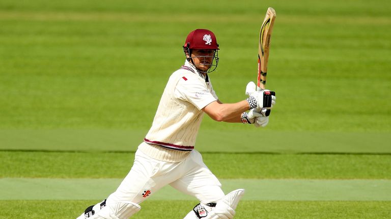 James Hildreth of Somerset in action during the LV County Championship match against Warwickshire at Edgbaston