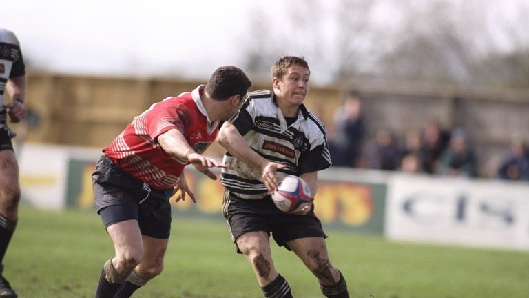 26 Apr 1998:  Jonny Wilkinson of Newcastle in action during an Allied Dunbar Premiership One match against Bristol at Kingston Park in Newcastle, England. 