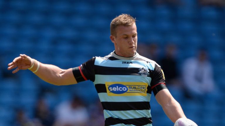 Josh Drinkwater of London Broncos in action during the Super League match against Catalan Dragons
