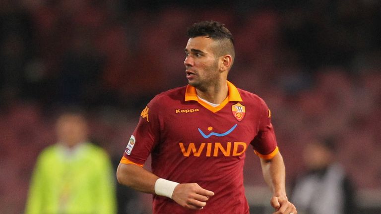 Leandro Castan of Roma during the Serie A match between SSC Napoli and AS Roma at Stadio San Paolo on January 6, 2013