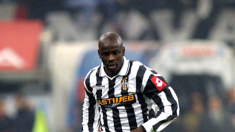 9 Dec 2001: French defender Lilian Thuram in action during the Serie A 14th Round League match between AC Milan and Juventus played at the San Siro Stadium