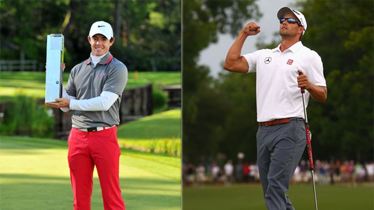Fighting it at the top: Rory McIlrory and Adam Scott