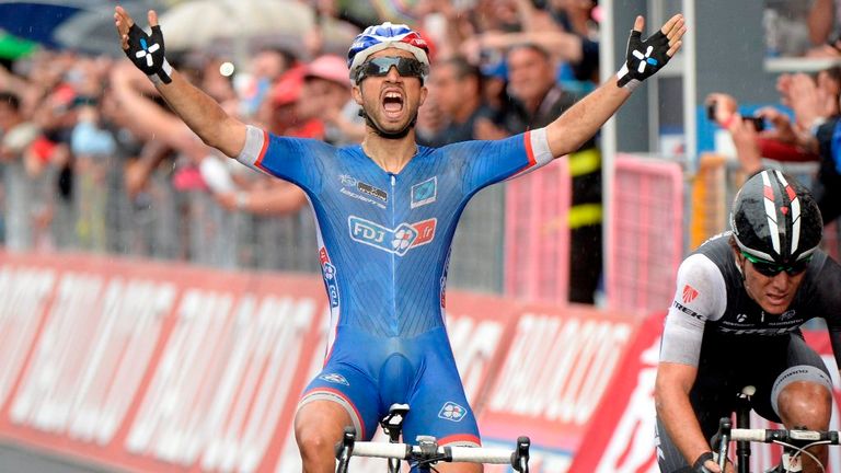 Nacer Bouhanni wins stage four of the 2014 Giro d'Italia