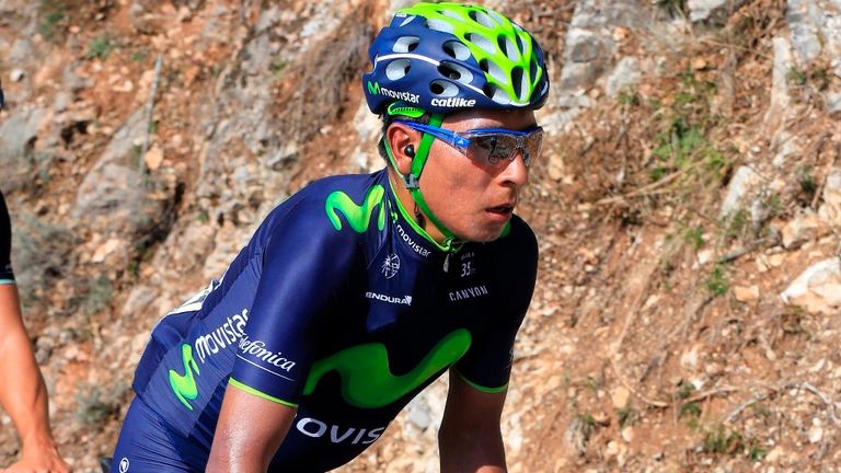 Nairo Quintana in action during Stage 4 of the 2014 Tirreno-Adriatico