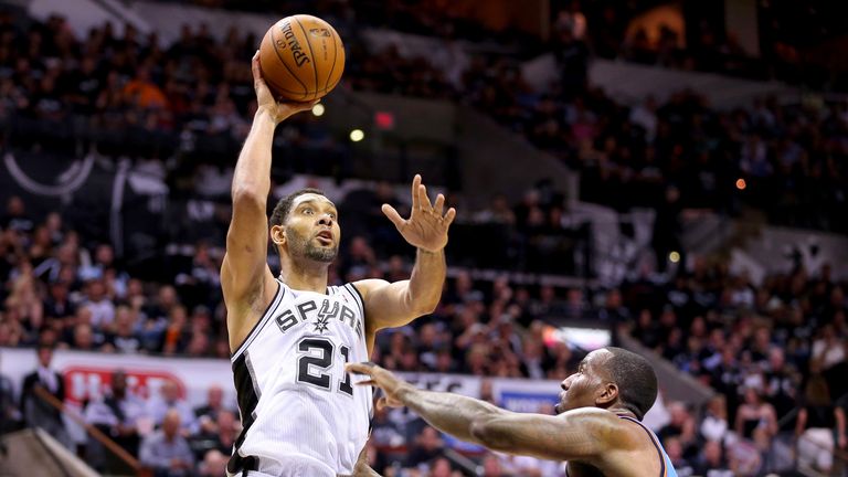 Tim Duncan: Scored 27 points for the Spurs