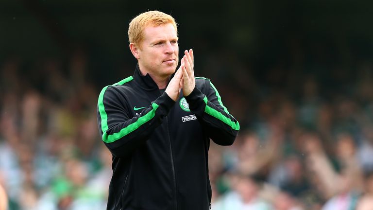 BRENTFORD, ENGLAND - JULY 20:   Manager of Celtic Neil Lennon looks on during a pre season friendly match between Brentford and Celtic at Griffin Park 