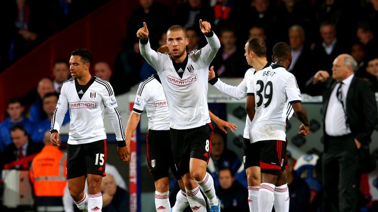 Pajtim Kasami of Fulham celebrates after scoring at Crystal Palace