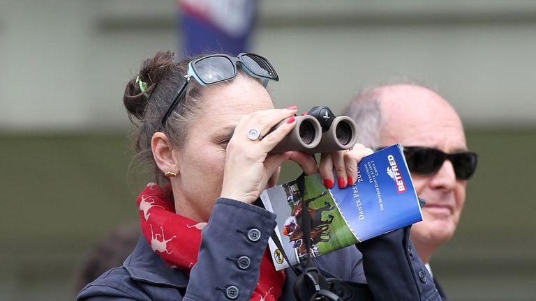 Racegoers during day two of the Dante Festival at York Racecourse.