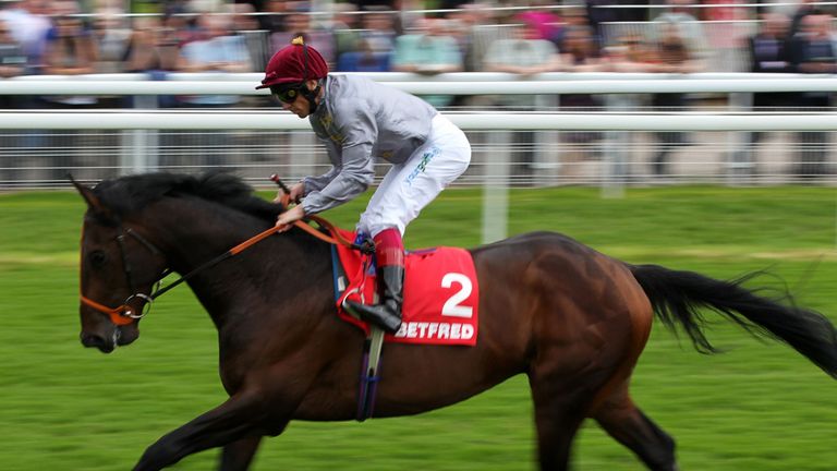 Frankie Dettori during The Betfred Dante Stakes during day two of the Dante Festival at York Racecourse.