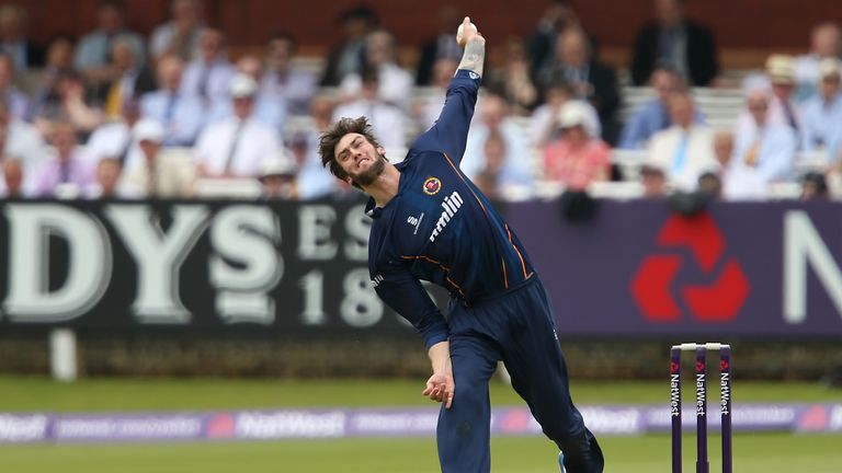 Reece Topley. Essex v Middlesex in the NatWest T20 Blast. Lord's. May 17 2014.