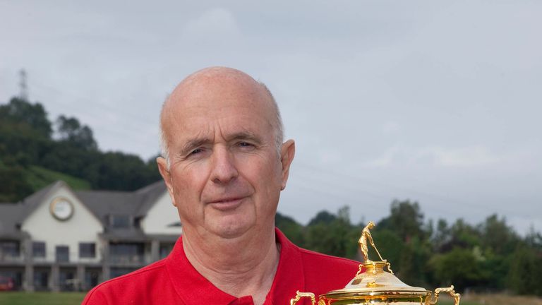 Sky Sports' Bruce Critchley with the Ryder Cup