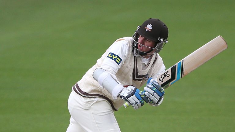 Steven Davies of Surrey in LV County Championship action during the 2014 domestic season