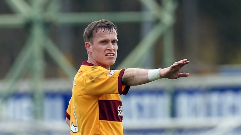 INVERNESS, SCOTLAND - MAY 04:  Steven Hammell of Motherwell FC in action during the Clydesdale Bank Scottish Premier League match between Inverness Caledon