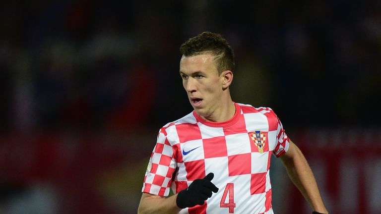 Ivan Perisic of Croatia in action during the FIFA 2014 World Cup Qualifier Play-off First Leg match against Iceland