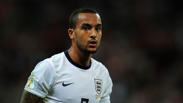 LONDON, ENGLAND - SEPTEMBER 06:  Theo Walcott of England in action during the FIFA 2014 World Cup Qualifying Group H match between England and Moldova at W