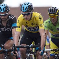 Chris Froome hit the floor hard just over 8km from the finish