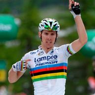 Rui Costa launched his winning attack with 2.7km remaining