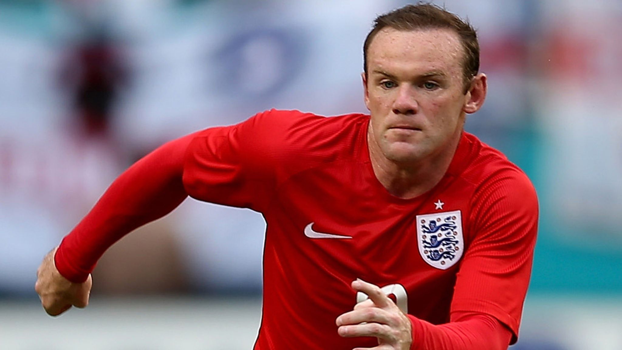  Wayne Rooney is pictured playing for England during a match.